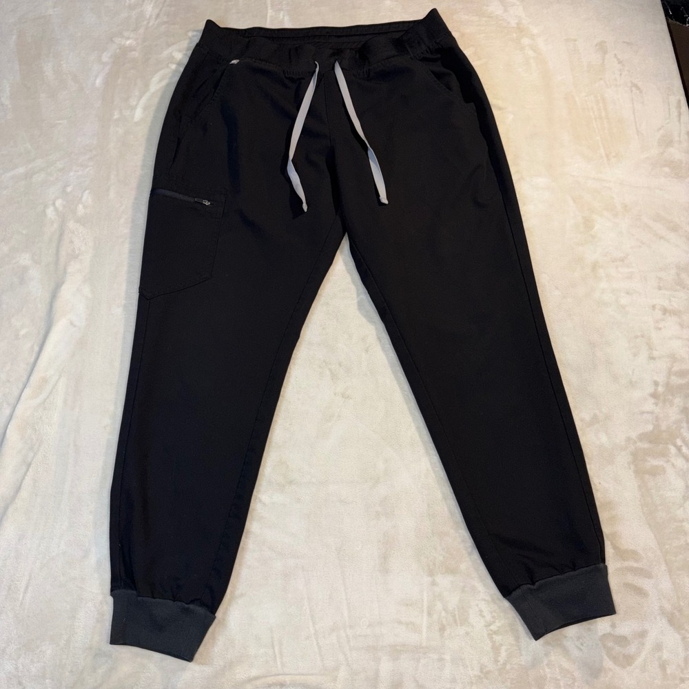 Figs Zamora Jogger Scrub Pants Black Technical Collection W18SW2005 Womens L